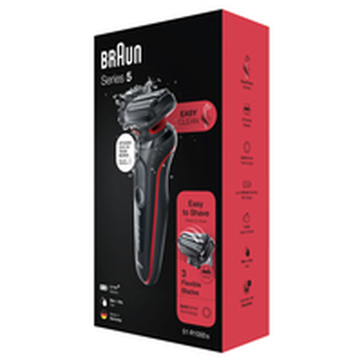 Elektrisk Barbermaskin Braun 51-B1000s Rød